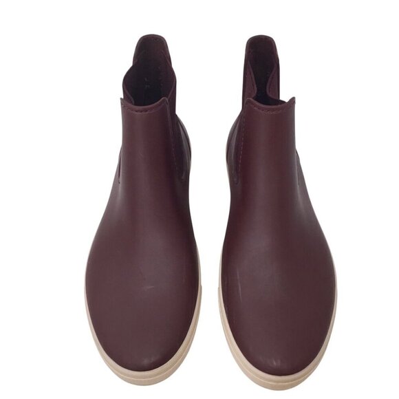 Igor Basquet Crema Boots Rain Waterproof Pull On Ankle Short Wine Size 40 / US 9 - Picture 5 of 8